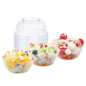 Offre Spéciale 12oz Bol En Plastique Bol En Plastique Salade De Fruits Bol À Sauce En Plastique Tasse À <span class=keywords><strong>Mousse</strong></span> Jetable Dessert Pudding Bol En Plastique - Product Image 1