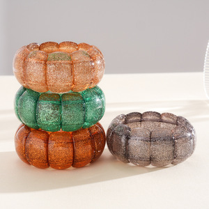 Pulsera Elástica Cuadrada de Acrílico J, Brazalete de Moda Exagerado Personalizado, Joyería de Mano Minimalista de Lujo para Mujer - Product Image 4