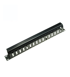 Panneau de gestion de câbles premium en métal 1U de 19 pouces avec anneaux en D pour serveurs, disponible en stock - Product Image 3