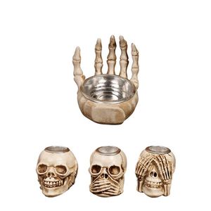 Promoción 2024: Portavelas de Halloween con Decoración de Esqueleto, Candelabro de Mano para las Fiestas - Product Image 1