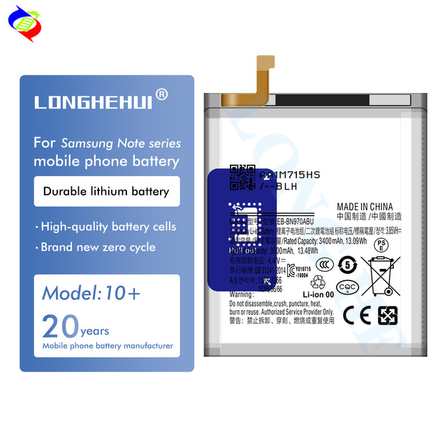 100% Brand New Lithium Phone Battery for samsung EB-BN770ABY EB-BN970ABU EB-BN972ABU EB-BN980ABY EB-BN985ABY B800BU EB595675LU