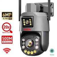 Venta caliente de larga distancia 36x Zoom óptico Lente dual Cámara CCTV Solar 4G Tarjeta SIM AI Alarma Cámara de seguridad con 80W 40AH 444WH