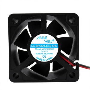 Fabrikgefertigter, geräuscharmer, wasserdichter 12V DC 5020 elektrischer Kunststoff-Axiallüfter mit bürstenlosem Kupferdrahtmotor und Gleitlager - Product Image 1