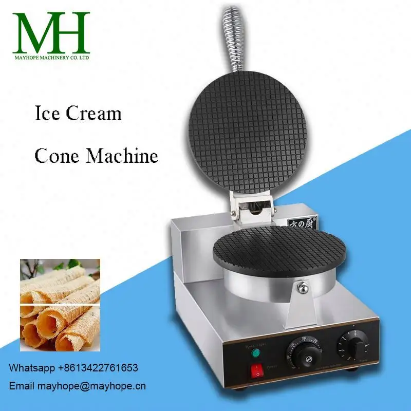 Maquina de hacer conos de oblea ucuz fiyat waffle koni makinesi dondurma/tatlı pizza külah yapma makinesi