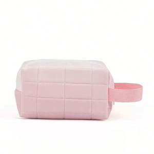 Bolsas de Cosméticos de Terciopelo Impermeables Profesionales ODM OEM, Estuches Pequeños Grises/Azules/Champán, Bolsa de Maquillaje Rectangular con Cierre y Logotipo Personalizado - Product Image 3