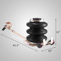 Cric hydraulique robuste pour moto, capacité 3 tonnes, avec coussin d'air pneumatique pour voiture