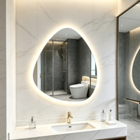 Vente directe usine, Miroir de salle de bain intelligent LED tendance avec contrôle tactile anti-buée, Projet hôtelier haut de gamme OEM ODM
