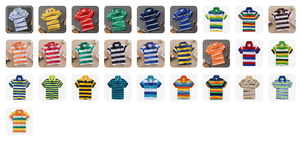 Polo Casual per Bambini all'Ingrosso, Manica Corta in Cotone <span class=keywords><strong>a</strong></span> <span class=keywords><strong>Righe</strong></span> con Colletto, Logo, per Bambini 1-14 Anni - Product Image 2