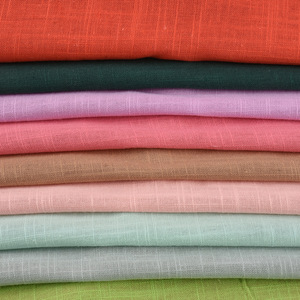 Cotton Poplin <b>Fabric</b> 100GSM Plain Dyed Slub Woven Breathable Apparel Skirts Material <b>Medium</b> Weight Combed Yarn - Product Image 2