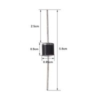 50 unités de diodes redresseuses 10A10 |   Conductivité électrique unidirectionnelle haute tension 1000V 10A