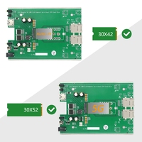 Module USB3.0 type-c à M.2 b-key 3G/4G/5G adaptateur de carte réseau avec double emplacement pour carte SIM et alimentation auxiliaire
