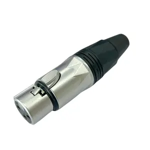 3-Pin XLR Cable Connector Female with Nickel Housing and Silver Contacts