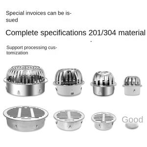 Couvercle de drain de sol de toit <span class=keywords><strong>en</strong></span> acier inoxydable moderne à grand <span class=keywords><strong>d</strong></span>éplacement Drainage de seau <span class=keywords><strong>d</strong></span>'eau de pluie extérieur pour l'accès aux égouts de la salle de bain - Product Image 2