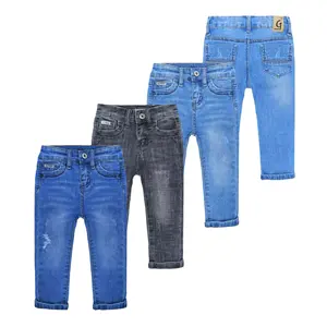 Новейший дизайн, джинсы для детей, весенне-Осенняя детская одежда, хлопковые детские брюки, детские брюки, рваные джинсы для маленьких мальчиков