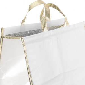 Sac isotherme pour gâteau blanc, doublure en aluminium, écologique, réutilisable, vente en gros en Chine, sac isotherme pour déjeuner - Product Image 5