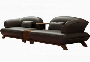 Hot Selling Luxury Modern Style Solid <strong>Wood</strong> <strong>Frame</strong> <strong>Sofa</strong> for for Living Room or Hotel with Real Leather - Product Image 2