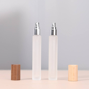 Flacon de parfum vide en verre dépoli portable de 10 ml pour cosmétiques, avec bouchon noir/doré/argenté – Offre spéciale - Product Image 4