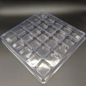 Fabricante de envases de blíster reciclable gran cavidad cuadrada blíster personalizado cubo transparente blíster galleta
