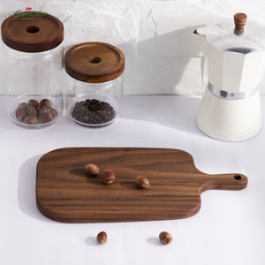 Vente en gros de planche à découper en bois de teck avec logo laser, lumière foncée cuisine, bambou, acacia, hêtre, noyer, olive, chêne, blocs à découper avec poignée - Product Image 2