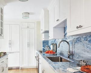 Pierre naturelle Marbre du Brésil Dalle <span class=keywords><strong>de</strong></span> marbre cristal extra bleu pour îlot <span class=keywords><strong>de</strong></span> cuisine Bar <span class=keywords><strong>seuil</strong></span> <span class=keywords><strong>de</strong></span> fenêtre Calcite Carreau <span class=keywords><strong>de</strong></span> marbre bleu ciel - Product Image 3