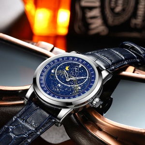 Reloj de Pulsera 1216A con Esfera Giratoria de Cielo Estrellado, Reloj Mecánico Automático de Negocios para Hombre, Resistente al Agua, Luminoso - Product Image 3