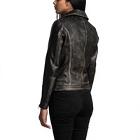 Veste de moto légère coupe-vent en cuir fendu pour femme, manches longues, fermeture éclair, logo personnalisé, vente en gros, OEM, marque privée, Amazop