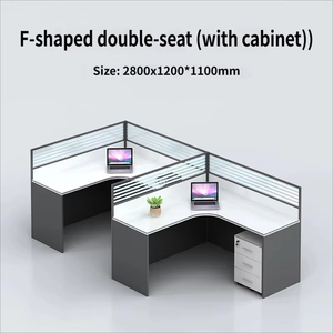 Postazione di Lavoro per Ufficio in Legno, Scrivania Modulare per 4 Persone, Tavolo da Lavoro per Ufficio - Product Image 3