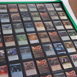 Classeur de cartes à collectionner en cuir PU à 64 pochettes, grande capacité, avec logo personnalisé, <span class=keywords><strong>noir</strong></span>, pour cartes de jeu et de sport - Product Image 2