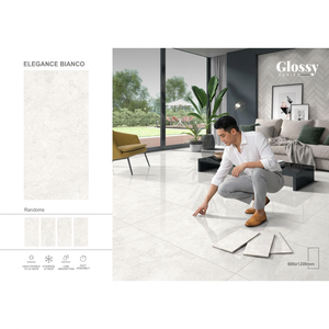 Azulejos de porcelana de baño esmaltados de 600x1200mm con diseño de Crema de lujo-Cerámica de pared y suelo de 24x48 | Precio al por mayor para África - Product Image 1