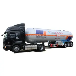 3-axle Semi-trailer 62 Cbm liquefied petroleum gas LPG tank transporter trailer with spherical shaped tanker body for sales