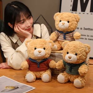 Peluche ours en peluche style <span class=keywords><strong>t</strong></span>-<span class=keywords><strong>shirt</strong></span> rayé mignon, ours en peluche doux, cadeau pour enfants - Product Image 5