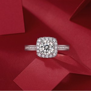 S925 <span class=keywords><strong>Ladies</strong></span> <span class=keywords><strong>Flower</strong></span> Nhẫn moissanite điều chỉnh đối tác tiên tiến Nhẫn thiết kế - Product Image 5