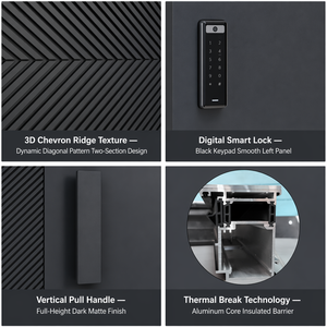 <span class=keywords><strong>Puerta</strong></span> Pivotante de <span class=keywords><strong>Entrada</strong></span> de Aleación de Aluminio para Casas, Apartamentos, Hoteles y Villas - <span class=keywords><strong>Puerta</strong></span> de <span class=keywords><strong>Entrada</strong></span> Impermeable - Product Image 2