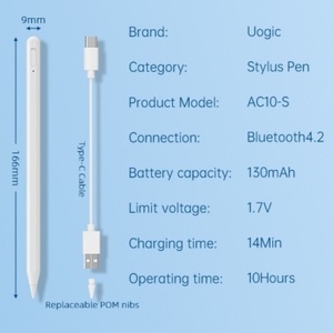 Stylet Uogic Active pour tablette avec rejet de la paume et fonction d'inclinaison, embout anti-poussière magnétique et capacitif pour <span class=keywords><strong>iPad</strong></span> - Product Image 5