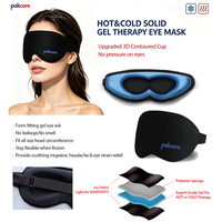 Masque oculaire 3D chaud/froid OEM réutilisable en gel pour les yeux gonflés, les cernes, les yeux secs, le soulagement des sinus et les maux de tête