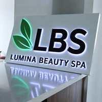 Enseigne lumineuse extérieure personnalisée en métal, enseignes 3D rétroéclairées par LED, lettres en relief LED, enseigne intérieure lumineuse, logo en lettres LED