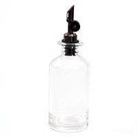 Distributeur de sirop et d'huile en verre à fond épais avec bec verseur lesté pour café, lait, thé, 500 ml, 350 ml