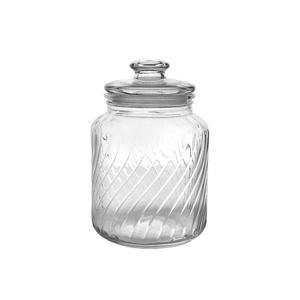 2L commercio all'ingrosso di grandi dimensioni vaso di <span class=keywords><strong>vetro</strong></span> marmellata di erbe cereali cereali conservazione sigillato barattolo di <span class=keywords><strong>vetro</strong></span> con coperchio ermetico - Product Image 1