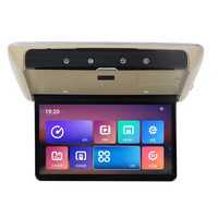 OEM 15.6 pouces IPS écran LCD moniteur USB Android voiture TV monté au plafond moniteur de toit télécommande voiture affichage caméra