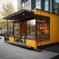 Bâtiment préfabriqué mobile durable en acier pour café, restauration de rue, bar, conteneur, maison