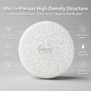 Biochips MBBR, biofiltres d'aquaculture, supports filtrants pour le traitement des eaux usées - Product Image 2