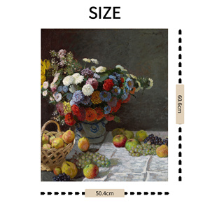 Reproduction de niveau muséale du tableau de Claude Monet « Nature morte aux fleurs et aux fruits », impression haute résolution 300 dpi, écologique et résistante aux UV - Product Image 2