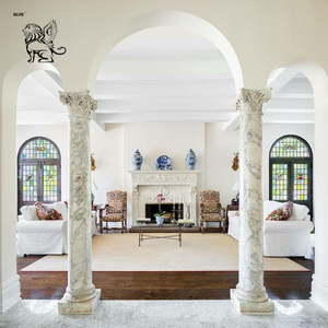 Columna Romana de Mármol Natural Tallada a Mano Personalizada BLVE, Pilar Corintio para Decoración de Paisajes de Villas y Resorts de Lujo - Product Image 5