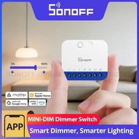 Sonoff MINI-DIM Extreme Matter Wi-Fi Smart Dimmer Switch Kontrol Aplikasi PC Peredupan Tanpa Kedip Kompatibilitas Pencahayaan Luas Daya