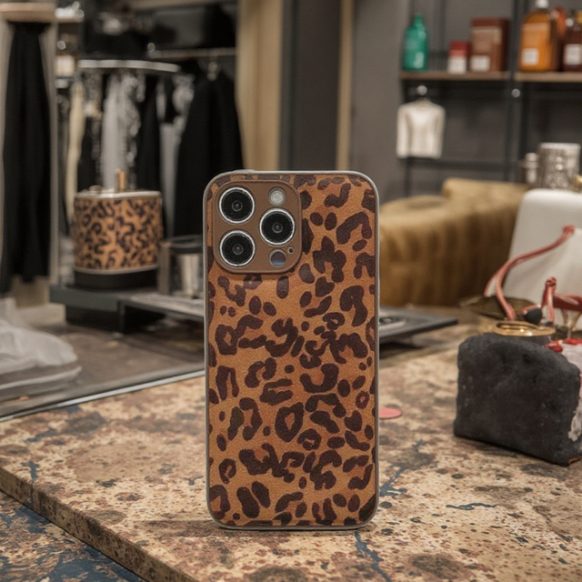 Leopard Printed Puffer Silicone Shockproof Phone Case for iPhone 18 17 16 Pro Max 15 Pro Max 14-Fashionable Trending Cover Cases
