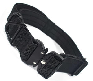 Nuevo diseño de correa de nailon de grano grueso, hebilla de aleación, Collar de perro táctico ajustable acolchado sólido en relieve tridimensional - Product Image 1