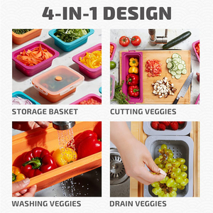 Thớt Nhà Bếp Cực Lớn Bộ Lọc Gấp Gọn Bộ 9 Thớt Tre Kèm Hộp Đựng - Product Image 6