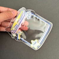 Mini-sachets refermables mignons en forme de dessin animé, adaptés pour le rangement de pinces à cheveux, bonbons/en-cas, emballage souple et adhésif en forme d'os pour jouets