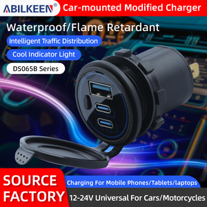 Chargeur USB pour véhicule 12-24V avec double port QC3.0 + PD3.0, charge rapide <span class=keywords><strong>de</strong></span> 3 appareils, protection intelligente <span class=keywords><strong>de</strong></span> la batterie pour voiture et moto - Product Image 3