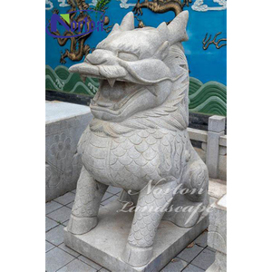 Statue de Kylin en marbre de grande taille, style chinois, pour jardin extérieur, sculpture animale en pierre, fabrication <span class=keywords><strong>Norton</strong></span>, à vendre - Product Image 1